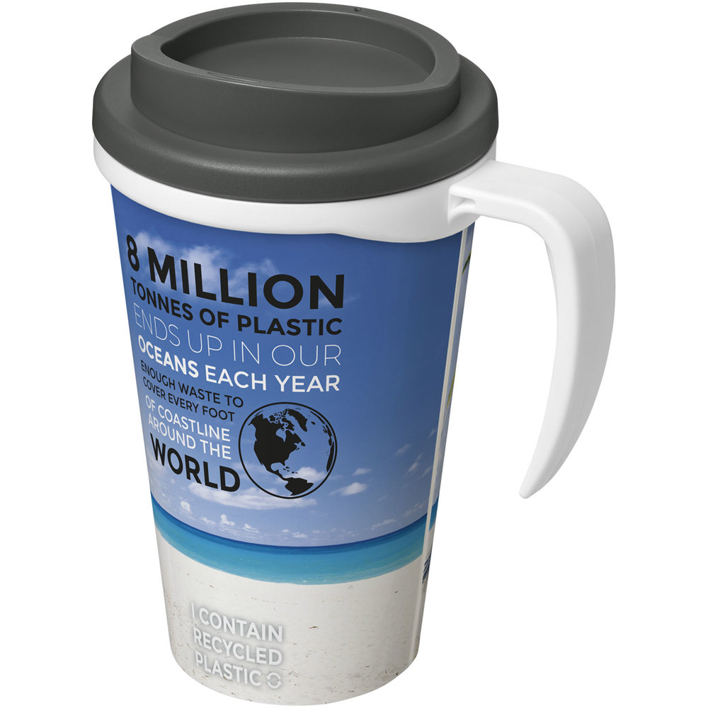 Brite Americano® grande 350 ml geïsoleerde beker - Wit, Grijs