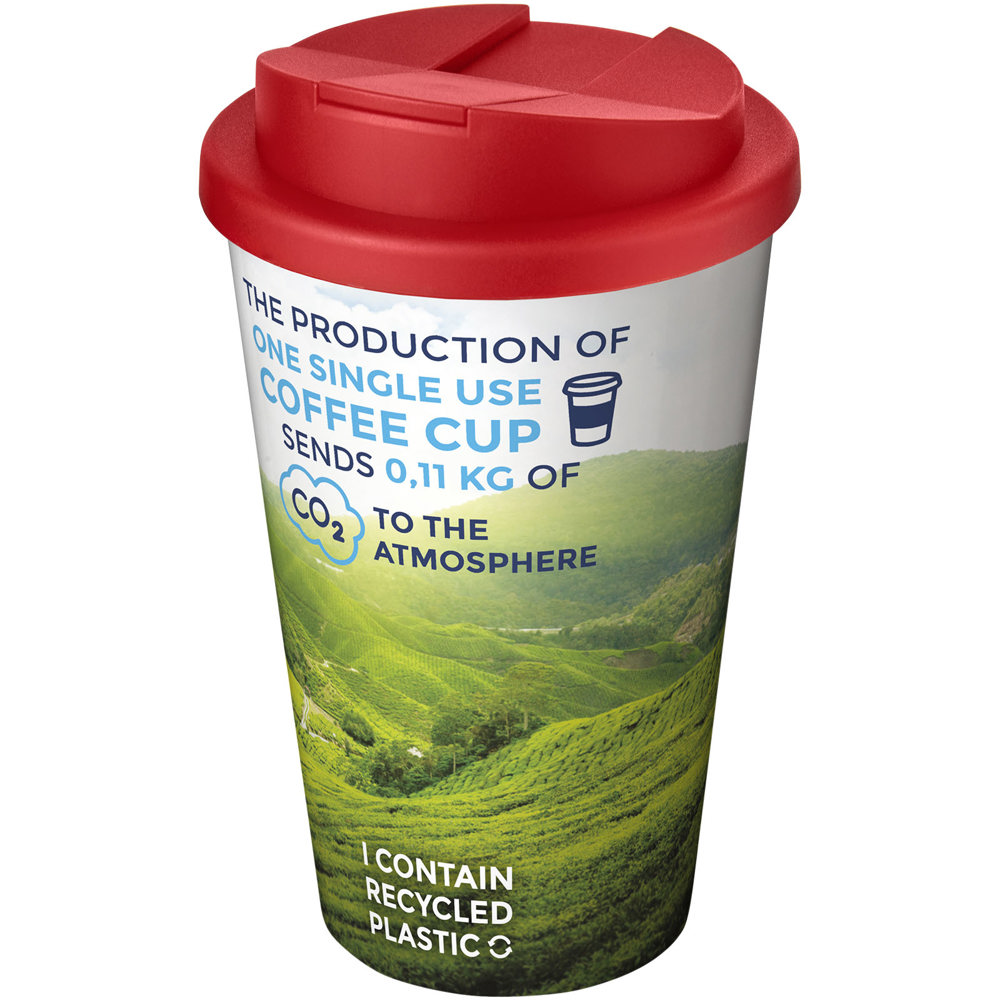 Brite-Americano® 350 ml geïsoleerde beker - Wit, Rood