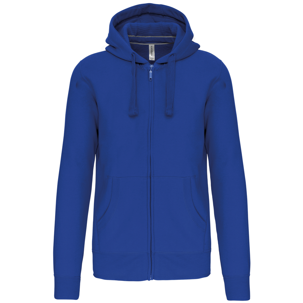 - Hooded Sweater Met Rits - Light Royal Blue