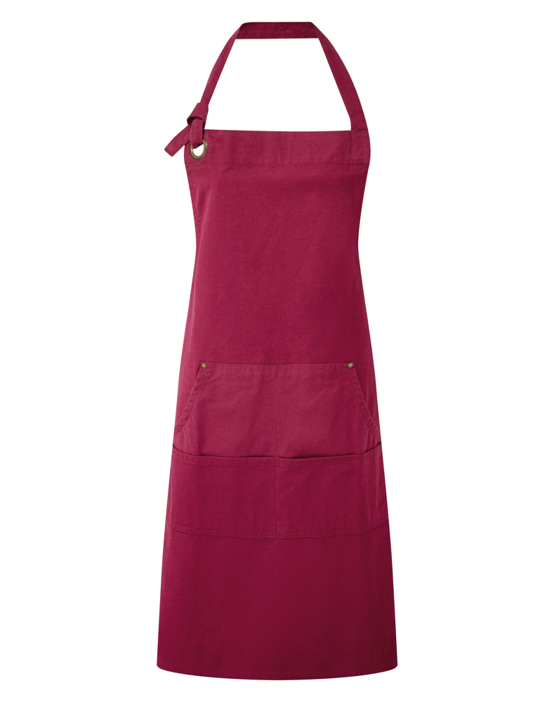PR137 - Schort met bovenstuk “Calibre” - Burgundy