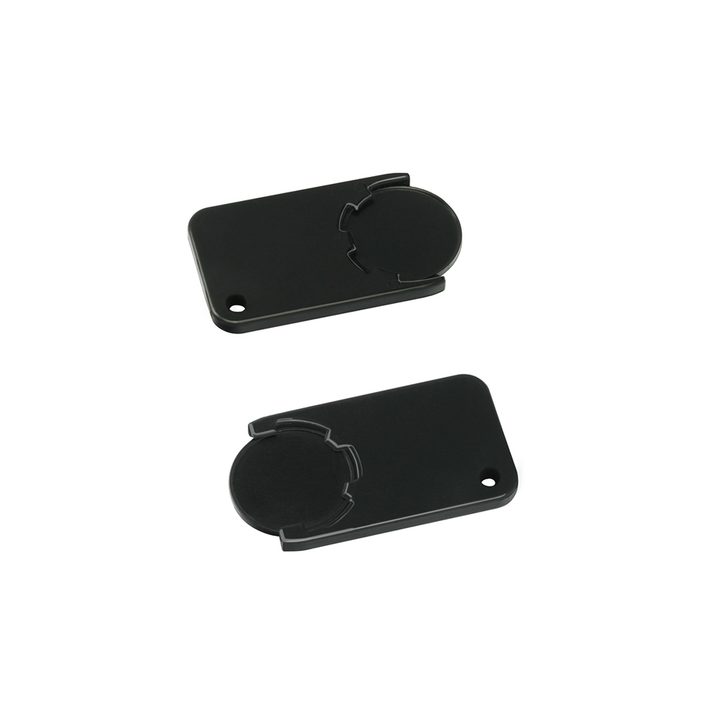 Chiphouder met winkelwagenmuntje 1€ "Beta" - zwart/zwart