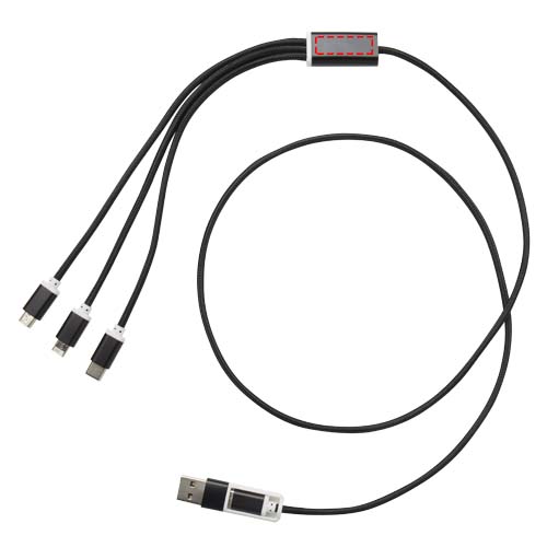 Versatile 5-1 oplaadkabel van gerecycled aluminium