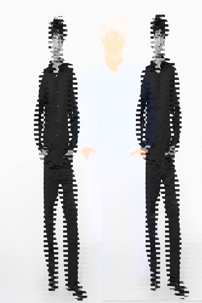 K513C - Herenoverhemd in popeline met lange mouwen