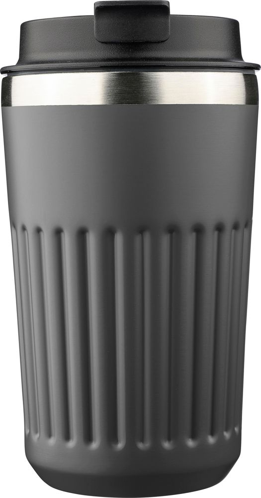 Gerecyclede roestvrijstalen reismok (400 ml) Chiara - Grijs