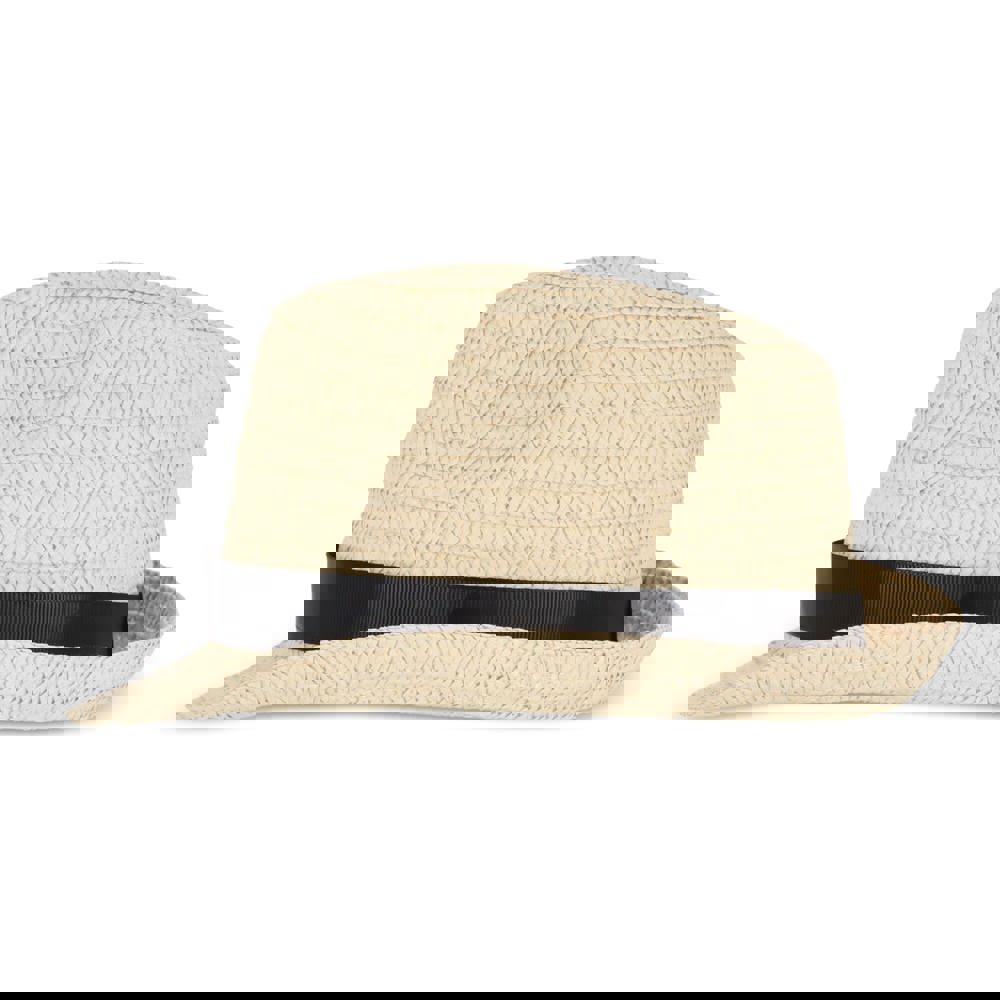 Strohoed met gekleurde band