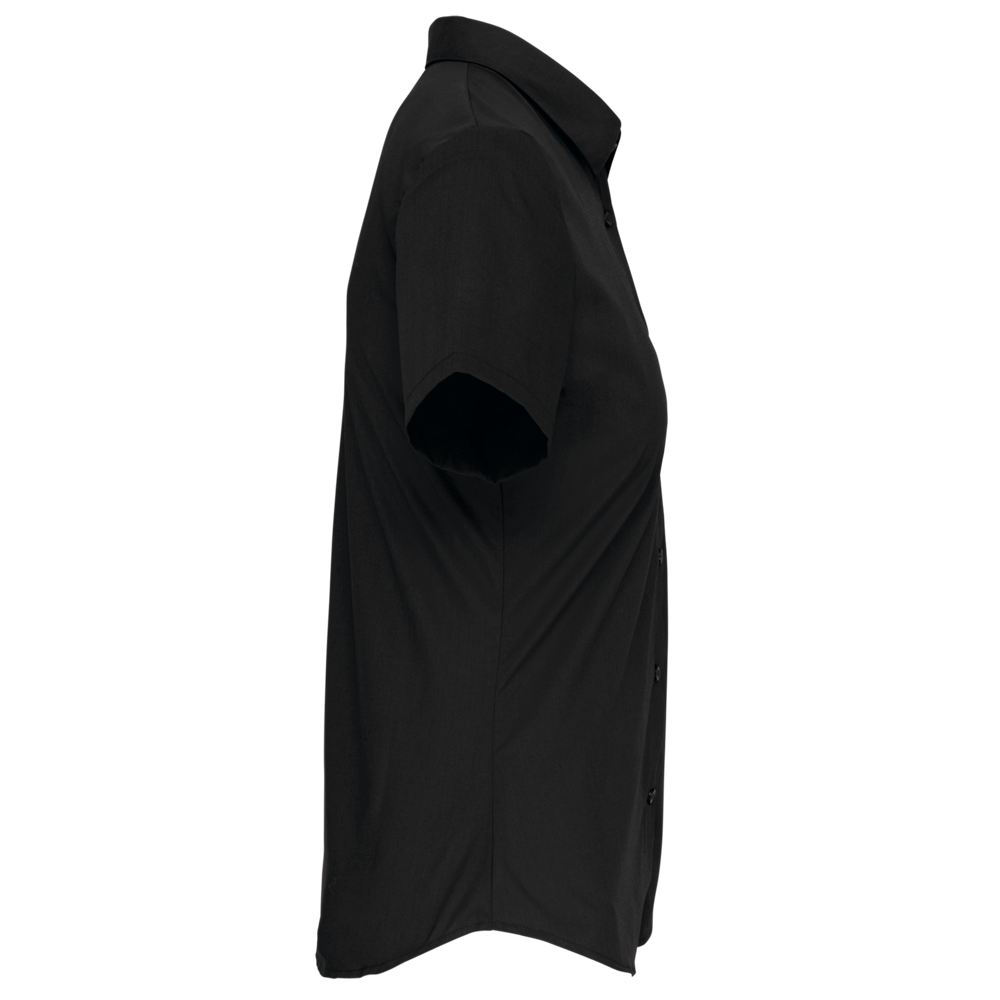 K544C - Dames Poplin Blouse Korte Mouwen