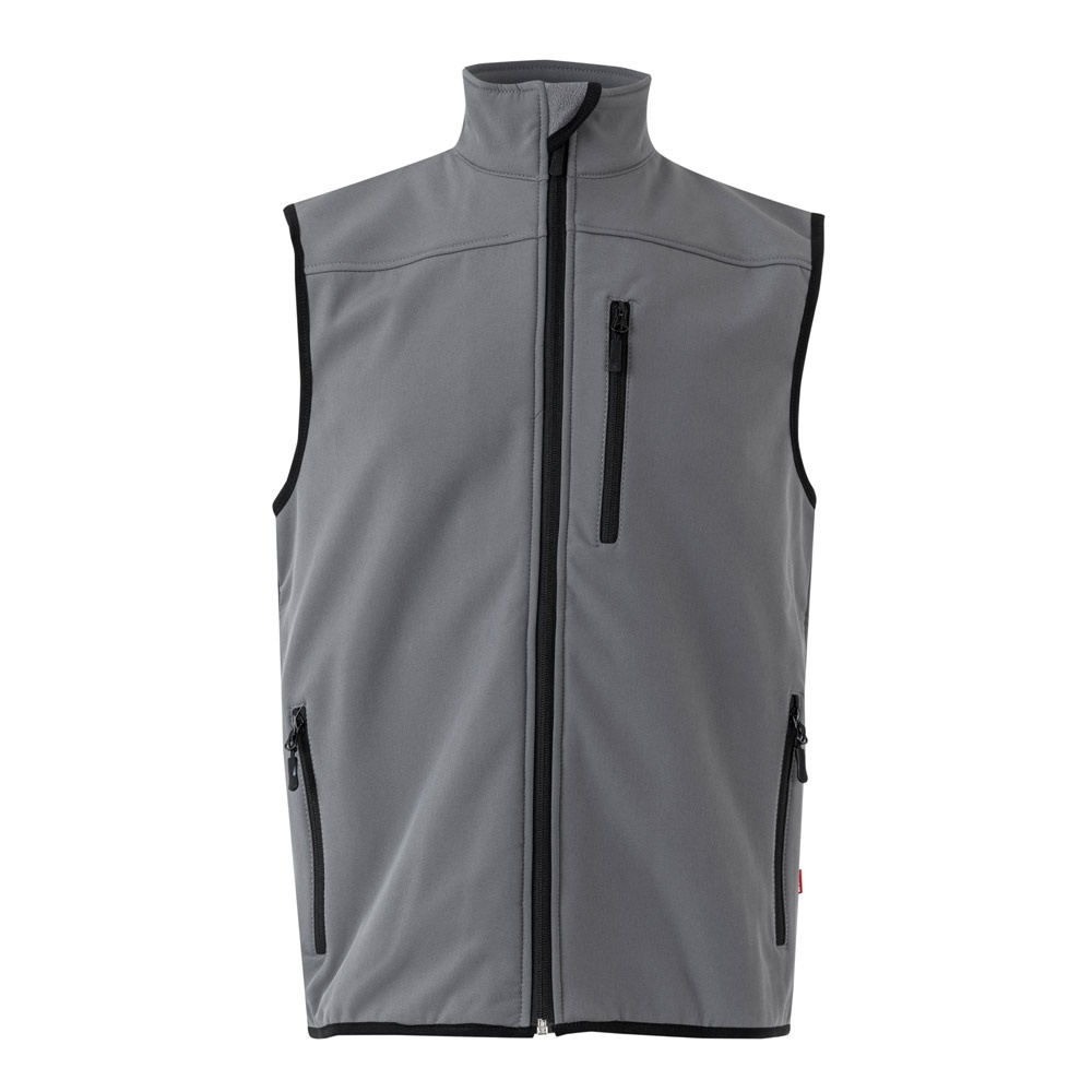 VL VARUNA. Softshell vest (280g/m²), met polaire voering, van polyester (94%) en elastaan (6%) - Grijs