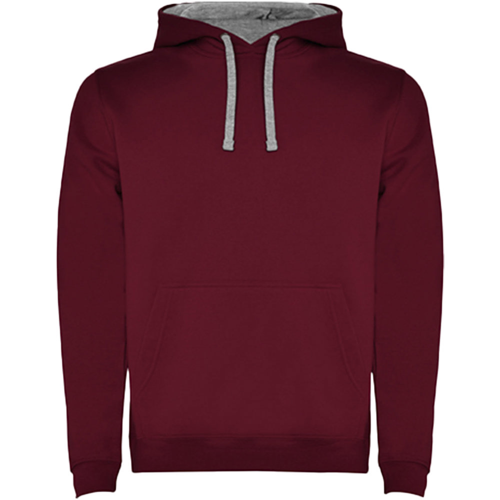 Urban hoodie voor heren - Kastanjebruin, Gemêleerd grijs