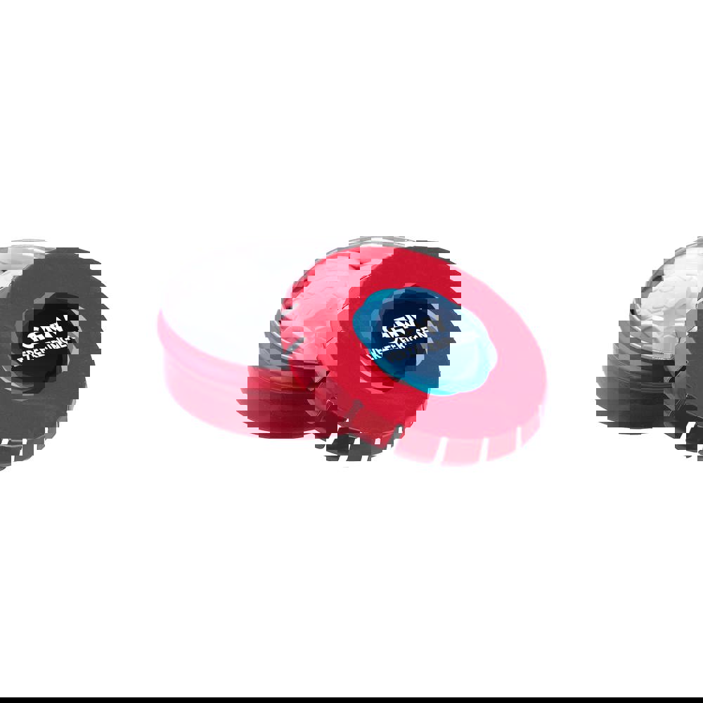 Mini clic-clac blikje met vorm pepermunt - Rood