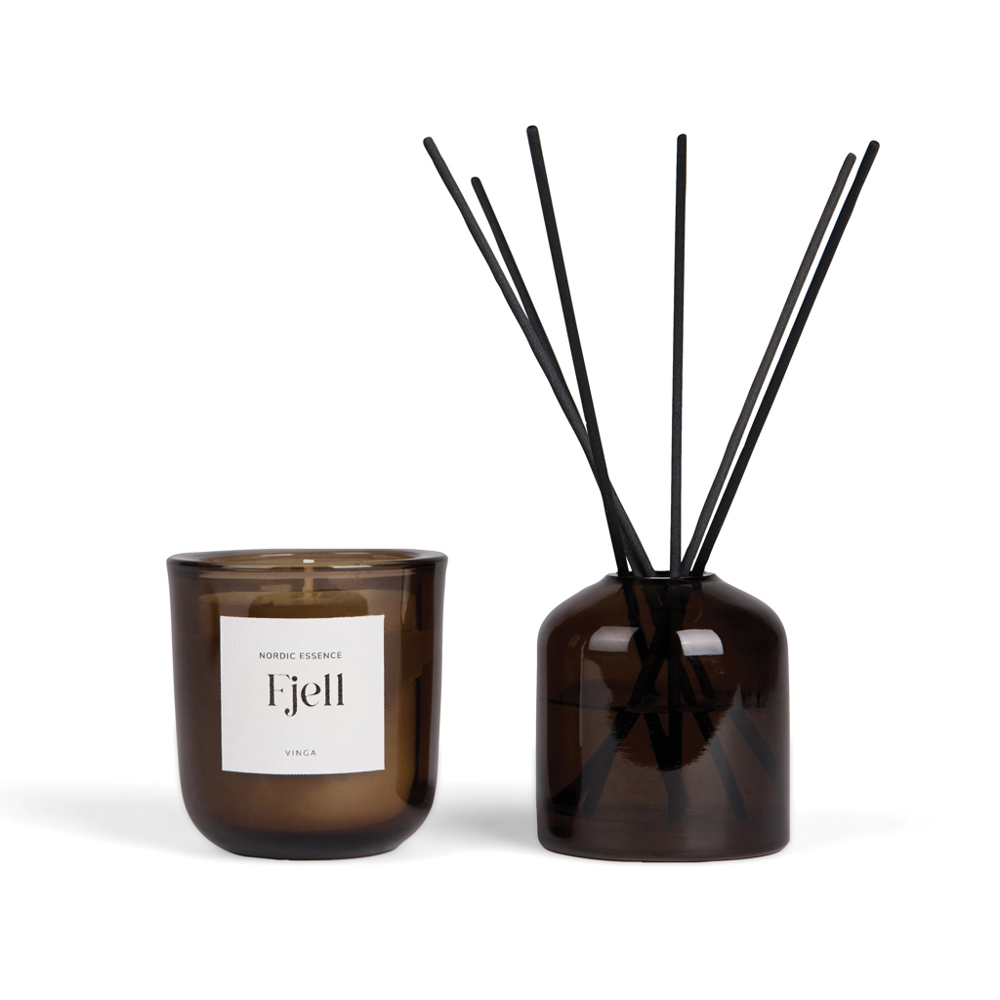 VINGA Nordic Essence ambiance set - gebroken wit, donkerbruin (± PMS 7527 off white/ ± PMS Dark brown)