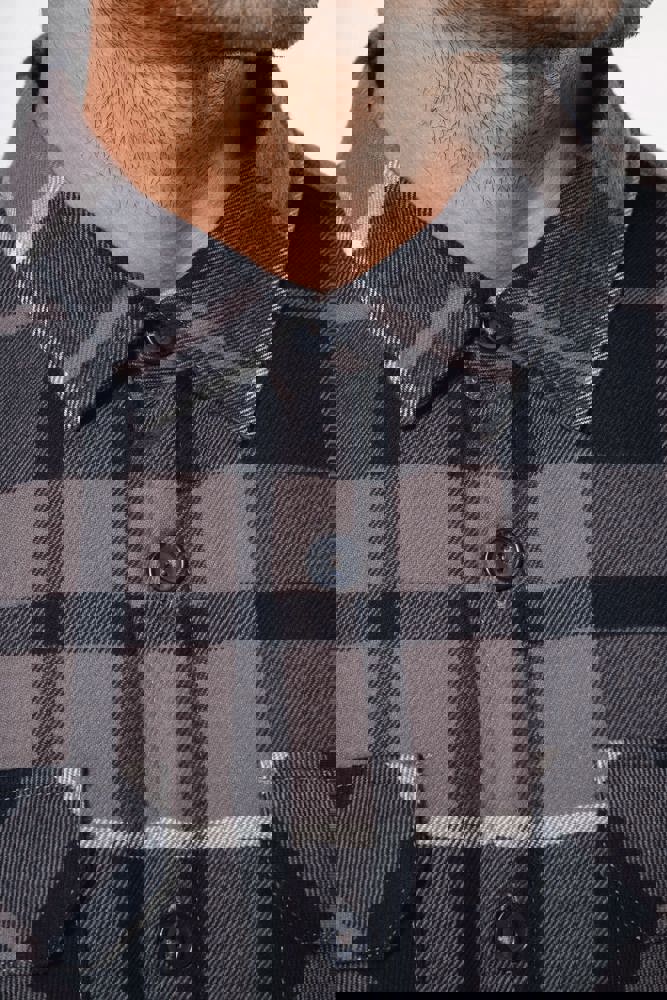 K579 - Geruit overshirt met sherpavoering