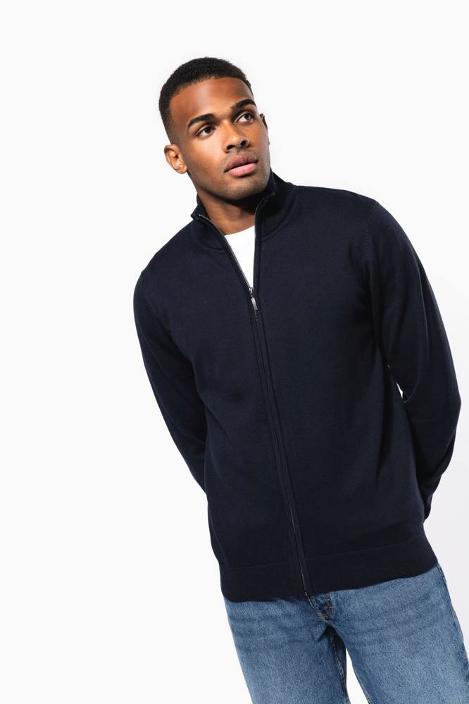 K961 - Heren cardigan met rits