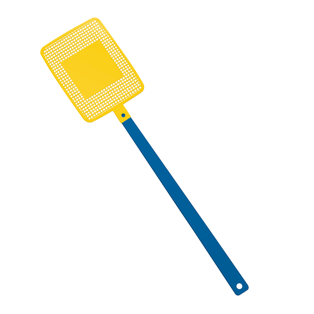 Vliegenmepper "vierkant" - blauw/geel