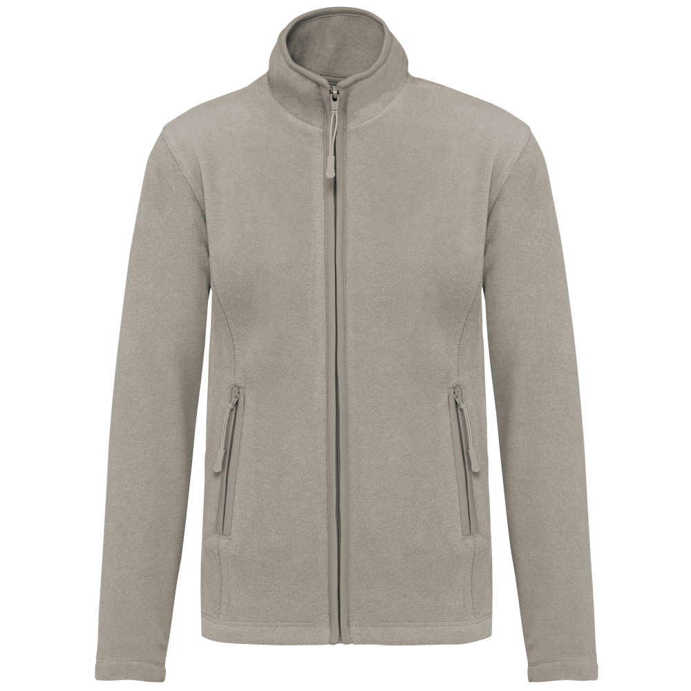 - Microfleece met rits dames - beige