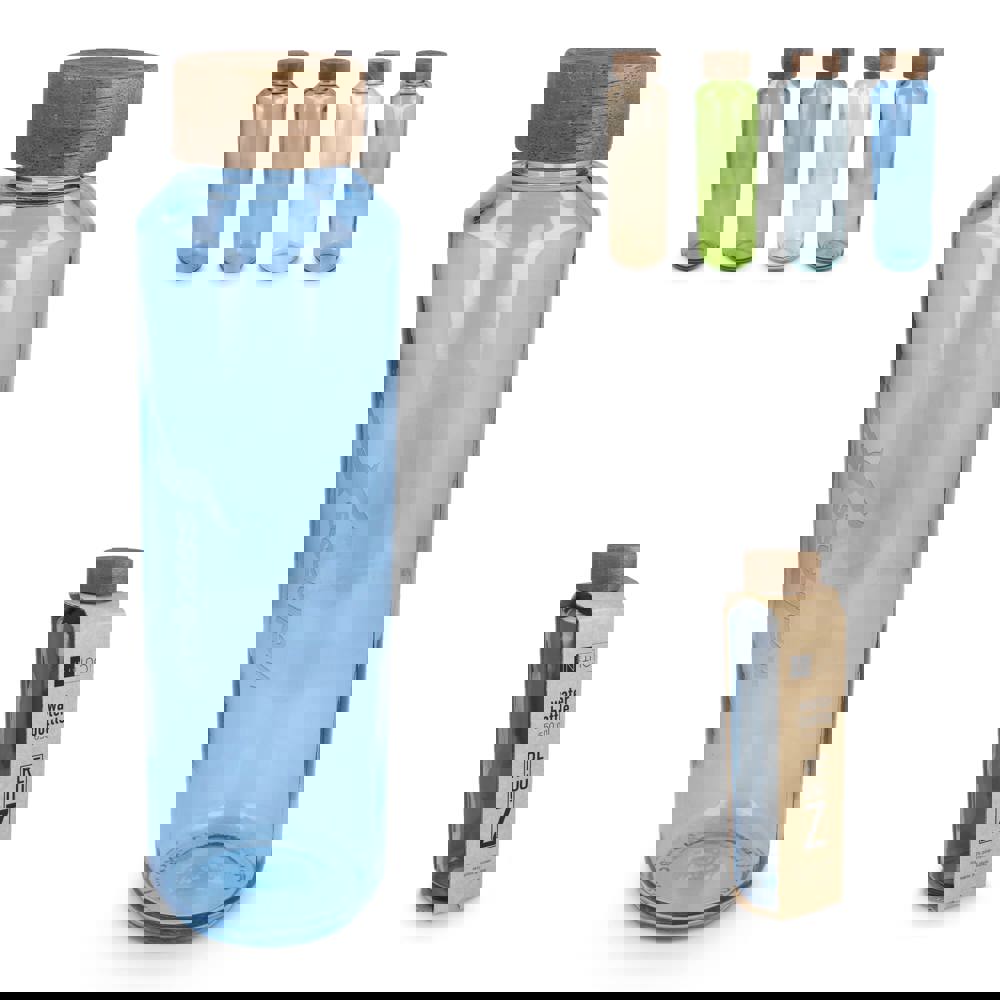 InSideOut Gerecyclede glazen Waterfles ReuuZ met houten dop 650 ml