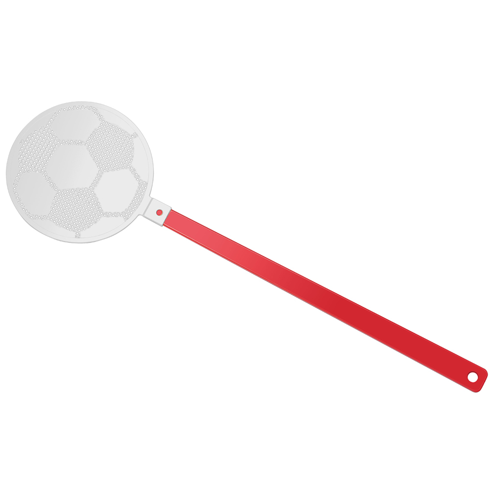 Vliegenmepper "voetbal" - rood/wit
