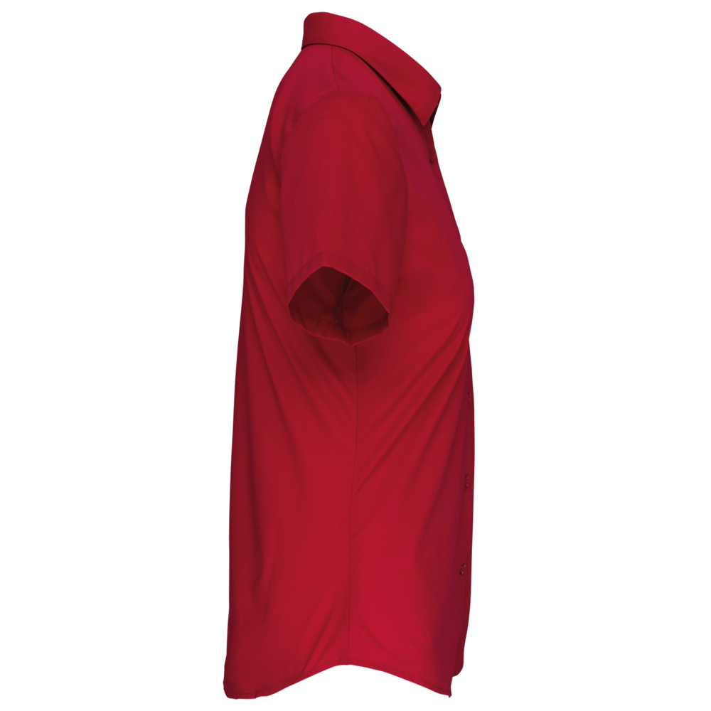 K544C - Dames Poplin Blouse Korte Mouwen