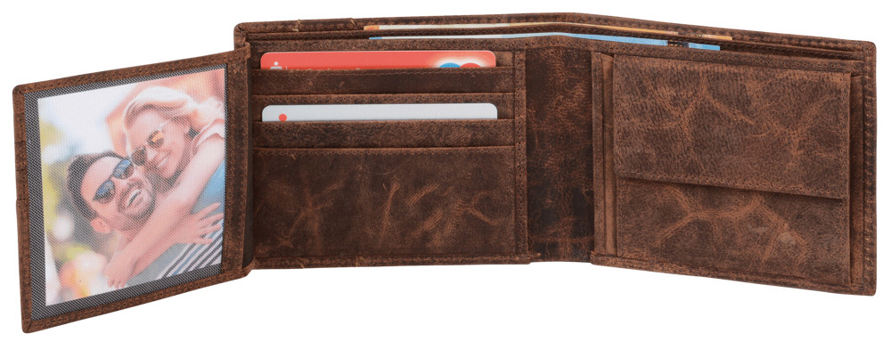 WILDERNESS I - Lederen billfold portemonnee