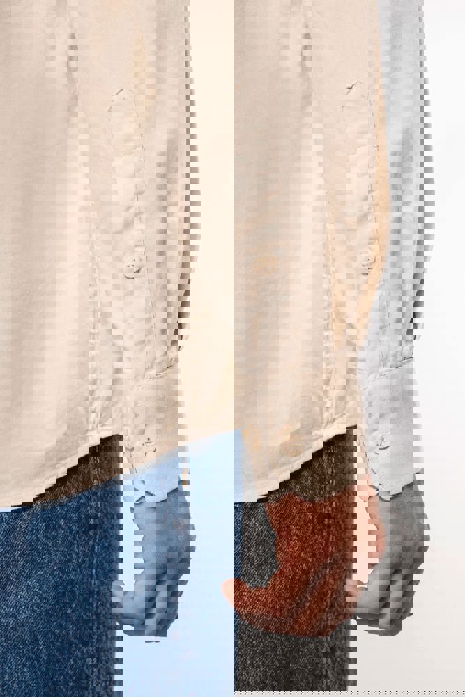 K586 - Herenoverhemd met lange mouwen van katoen Nevada