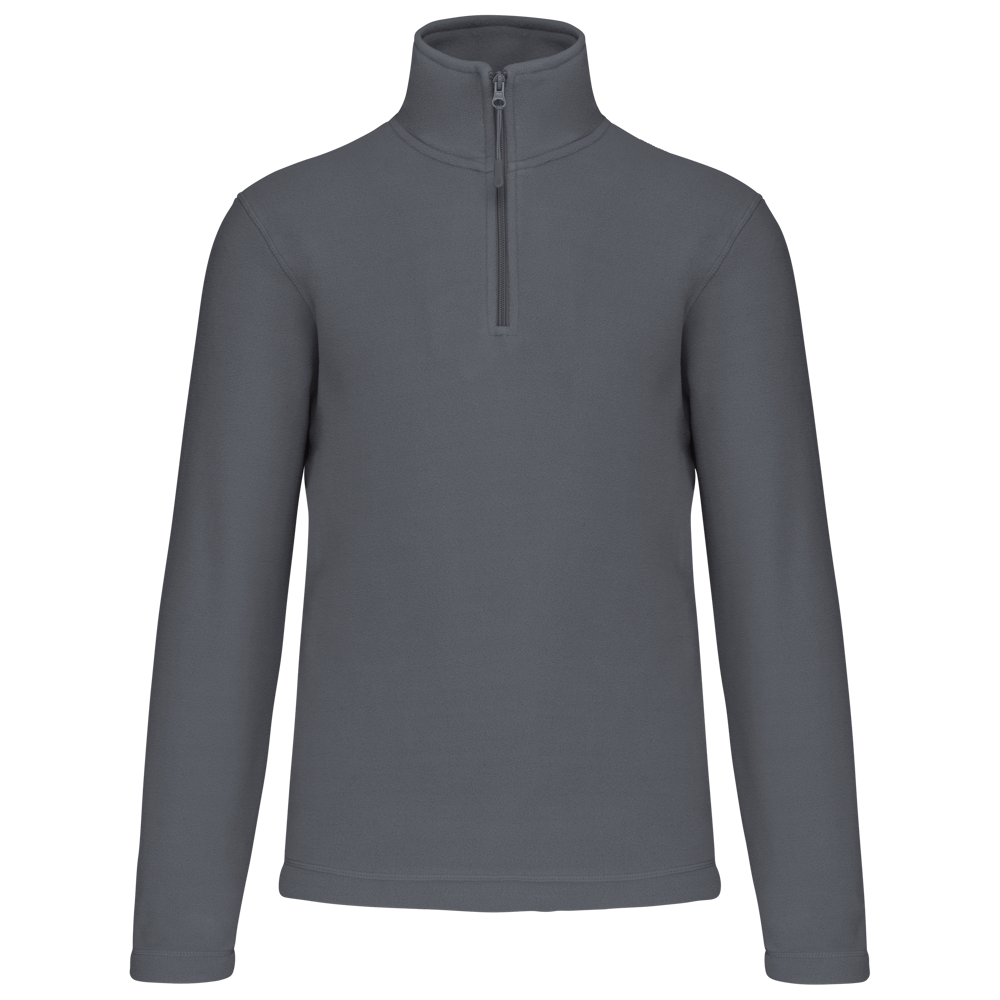 - Enzo - Fleece met ritskraag - Convoy Grey