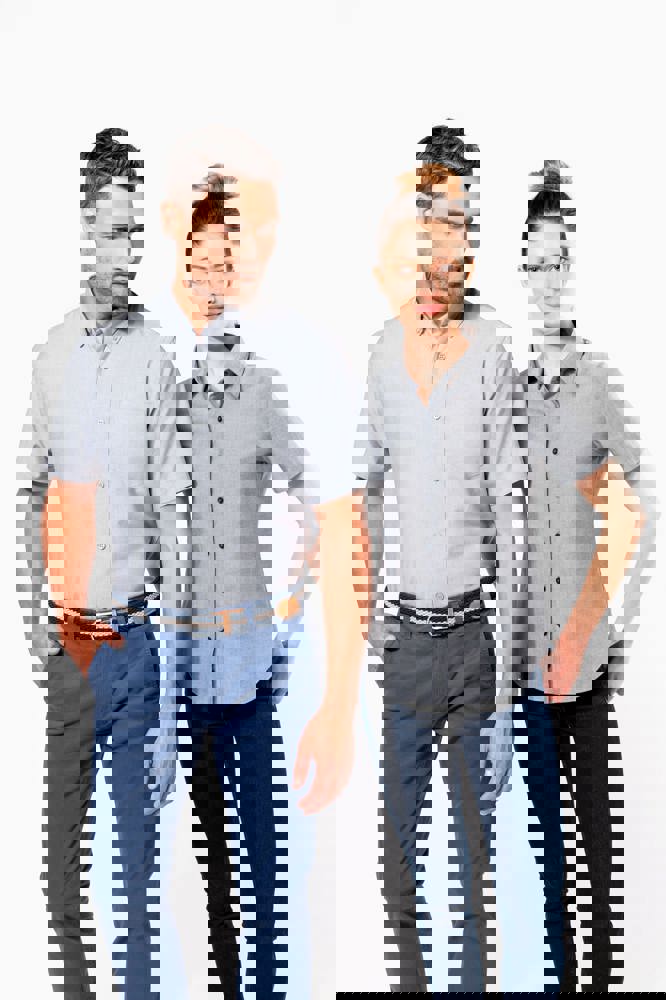 K536C - Dames Oxford blouse korte mouwen