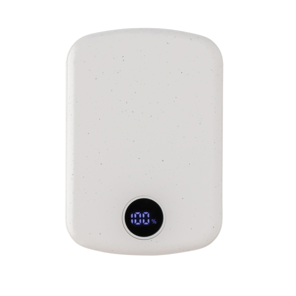 MagBoost gerecycled plastic 5000 mah magnetische powerbank - wit (± PMS White)