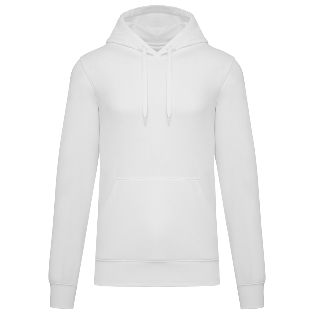 - Ecologische herensweater met capuchon - White