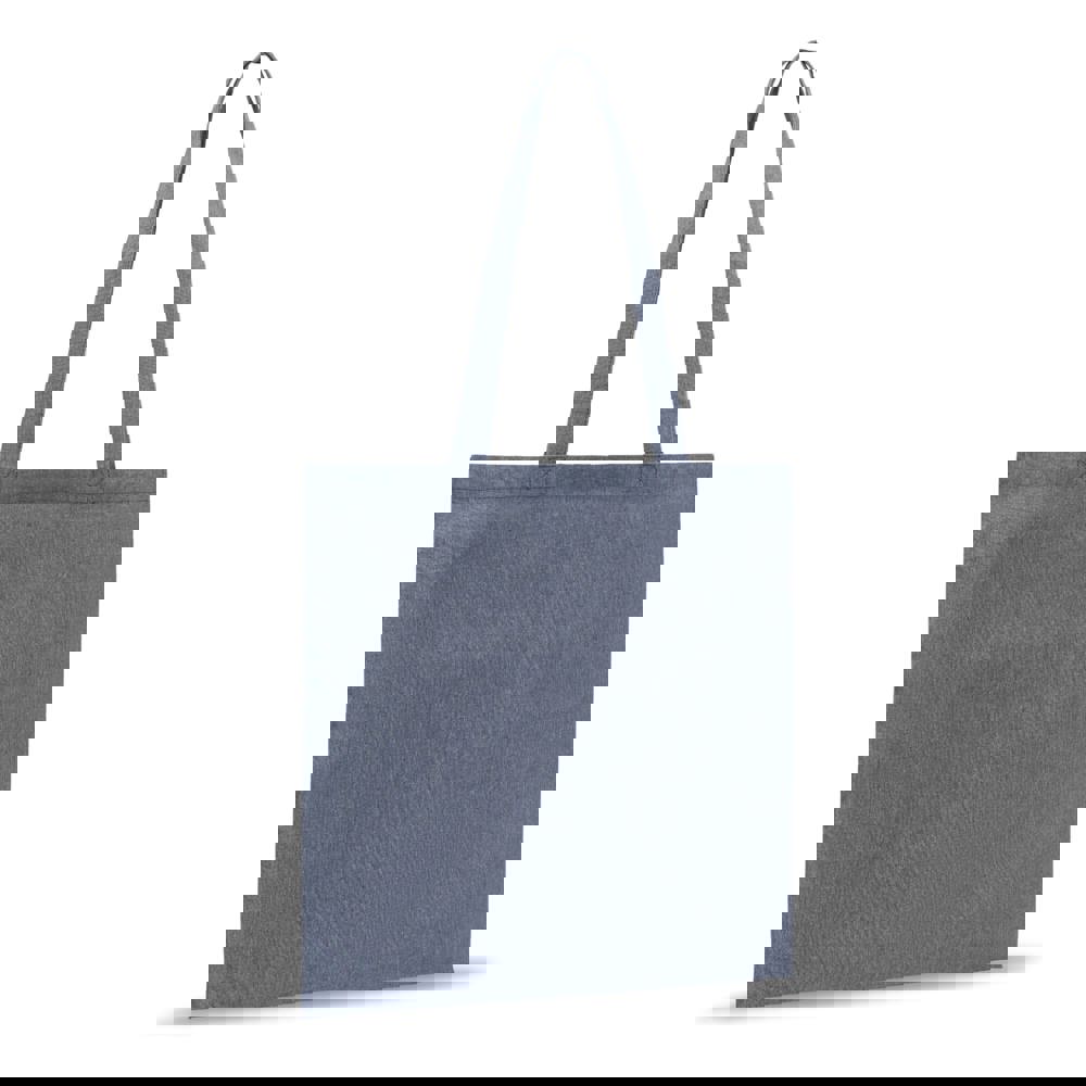 Schoudertas gerecycled katoen 140g/m² 38x42cm - blauw