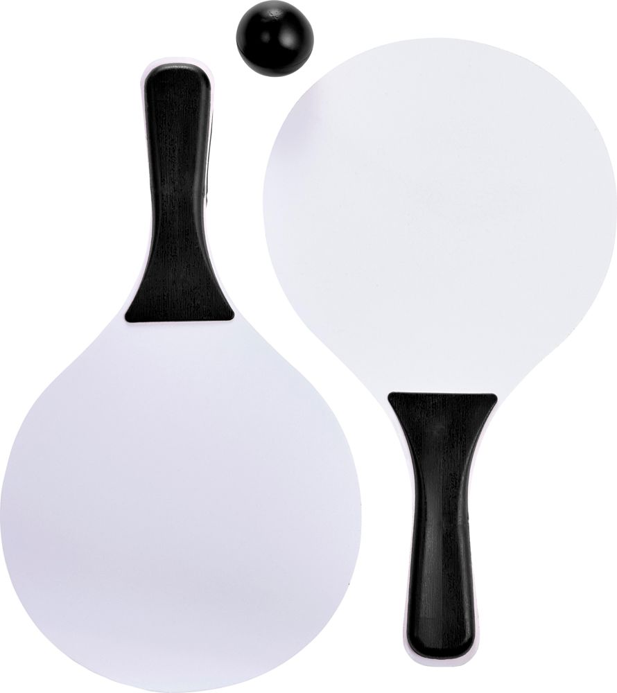 Houten strand tennisset Eliza - Zwart