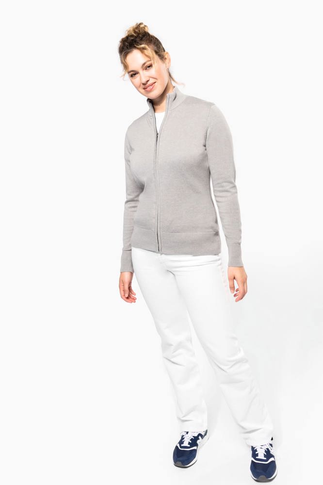 K962 - Dames cardigan met rits