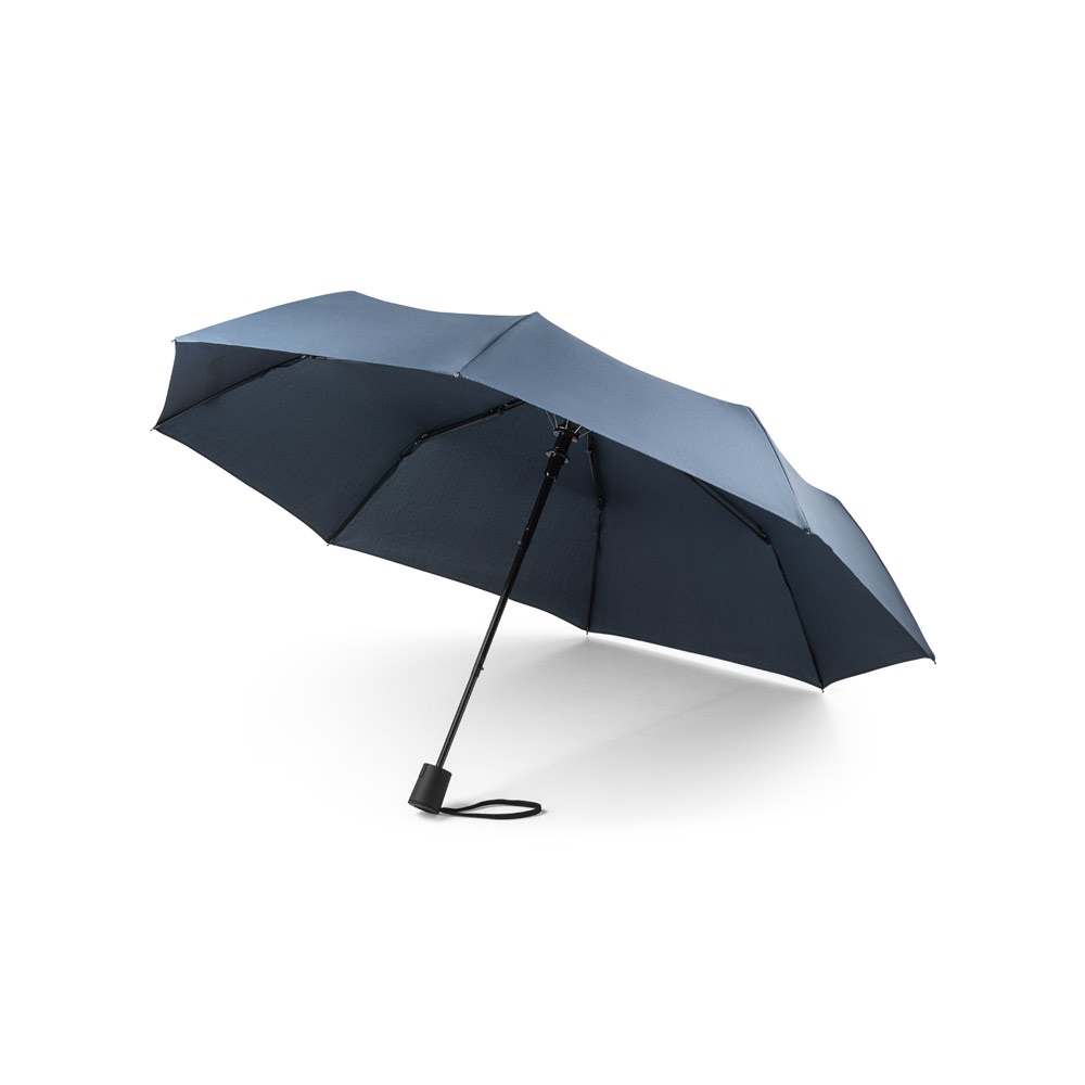 CIMONE. Opvouwbare gerecycled polyester (100% rPET) 190T paraplu met automatische opening - Blauw