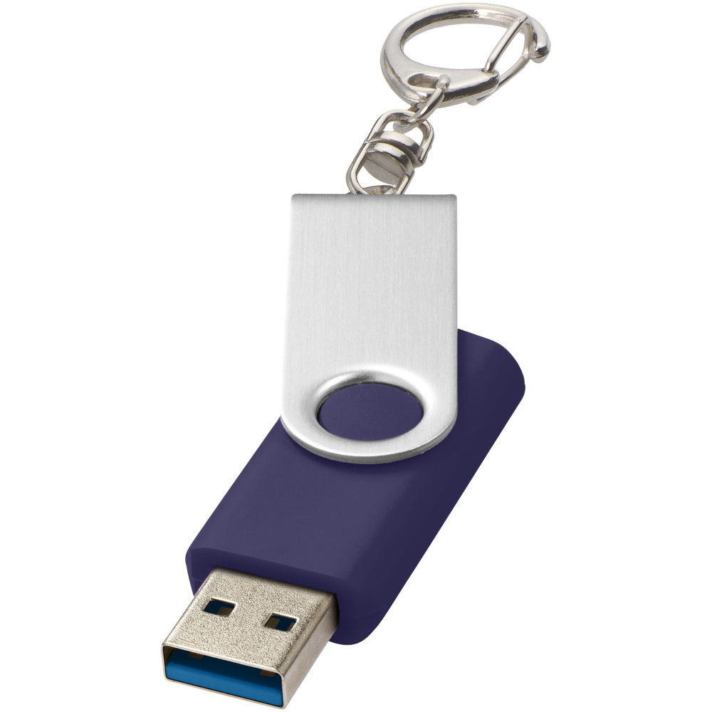 Rotate USB 3.0 met sleutelhanger - Blauw