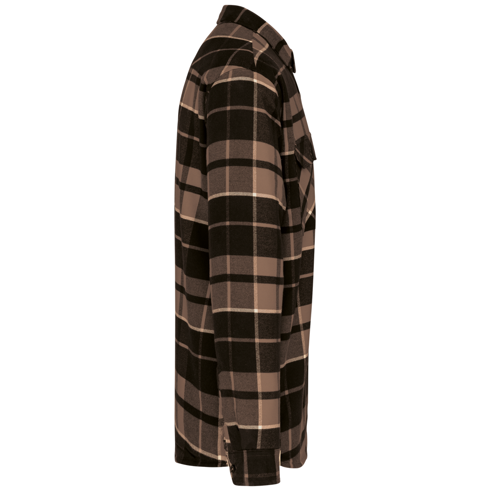 K579 - Geruit overshirt met sherpavoering