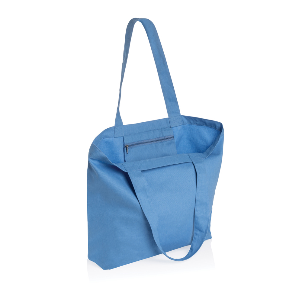 Impact Aware™ recycled canvas shopper met vakje 240gsm