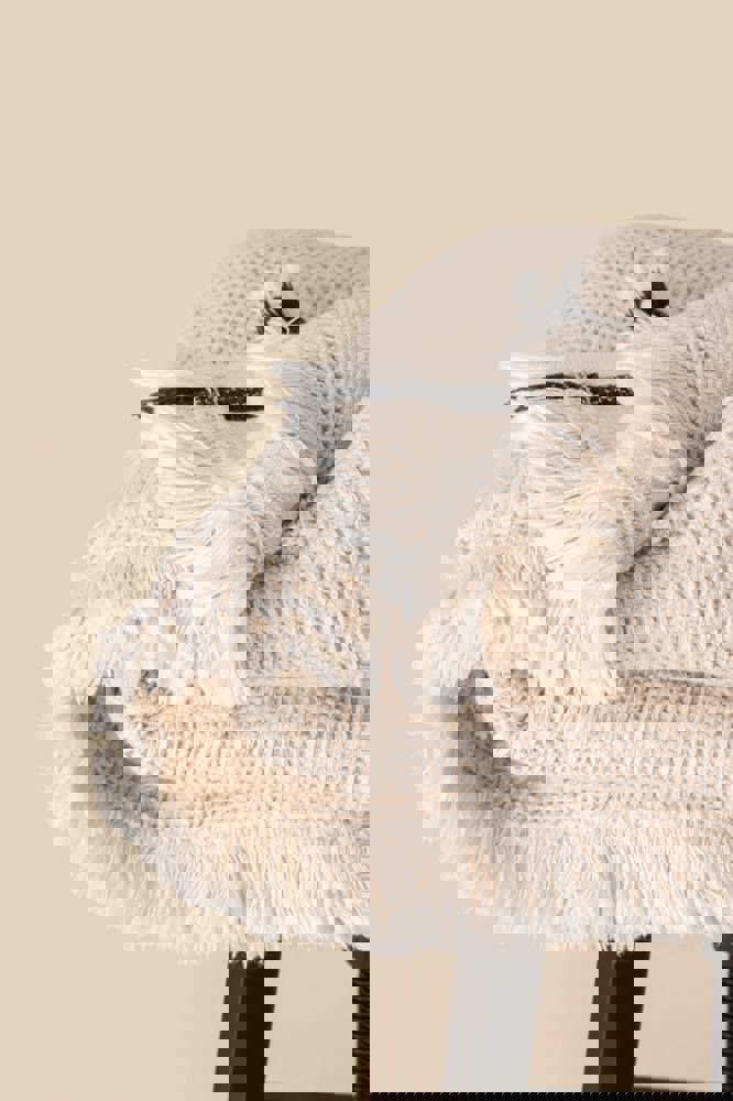 SP121 - Plaid met wafelstructuur.