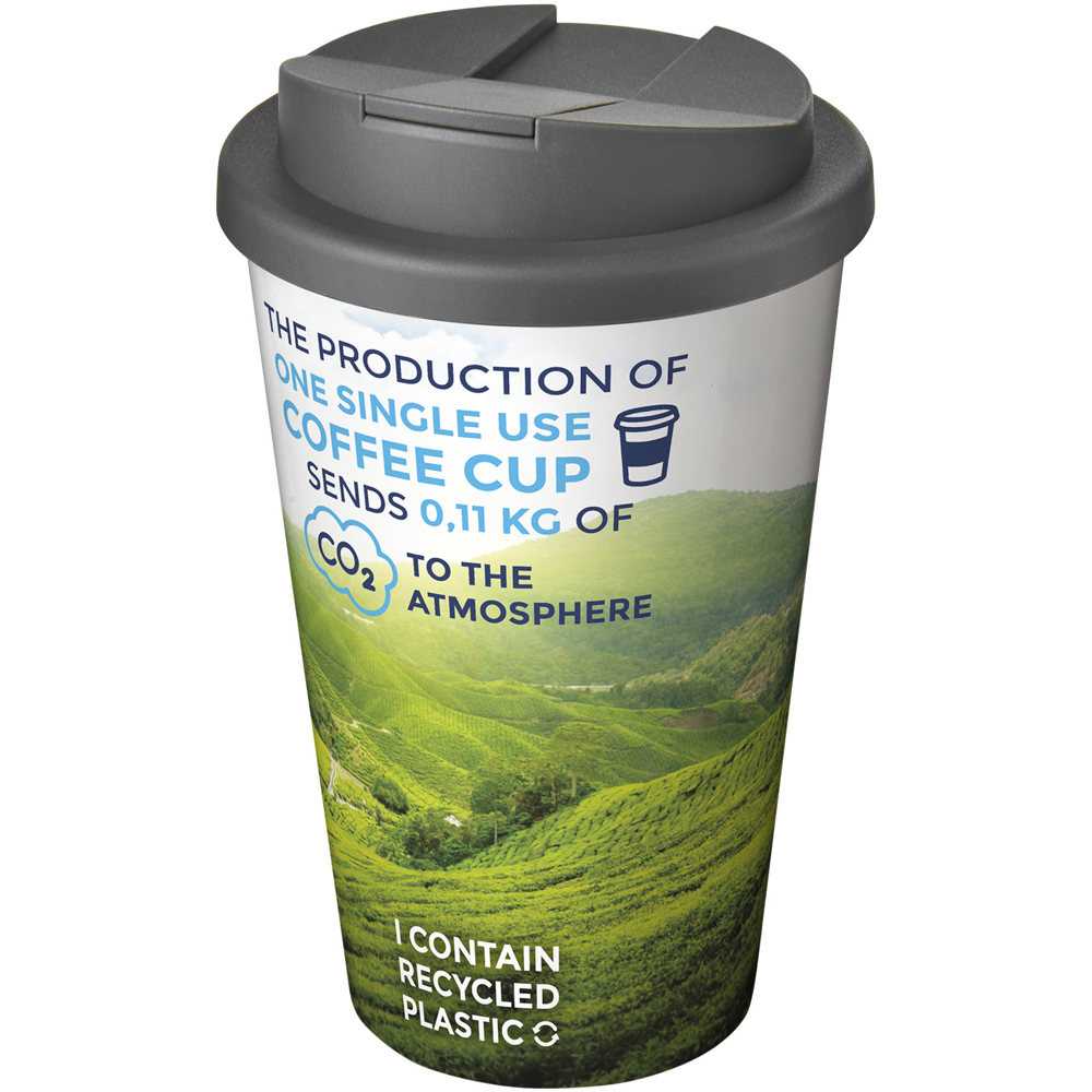 Brite-Americano® 350 ml geïsoleerde beker - Wit, Grijs