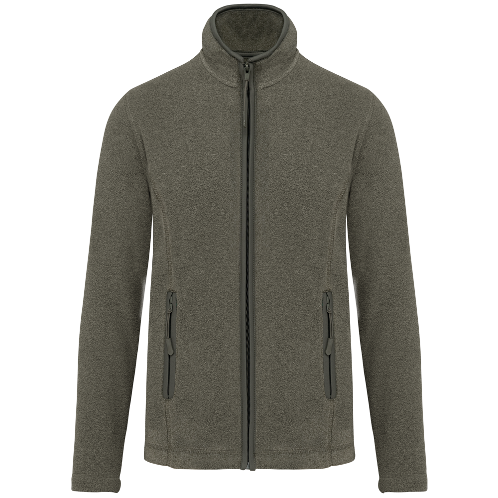 - Microfleece met rits dames - Green Marble Heather