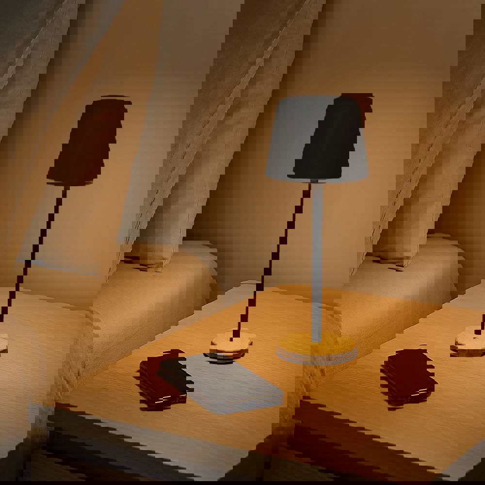 Solis Dimbare Tafellamp met Bamboe basis