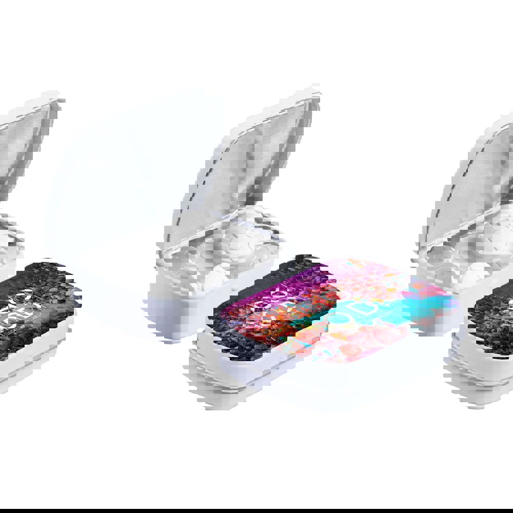 Mini scharnierblikje met vorm pepermunt