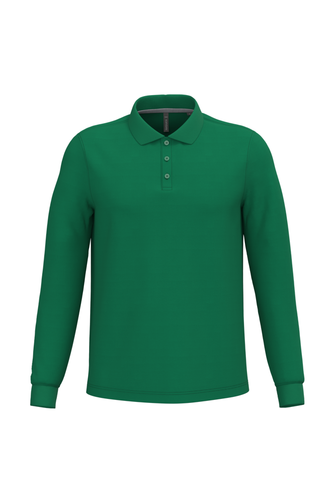 - Polo lange mouwen - Kelly Green