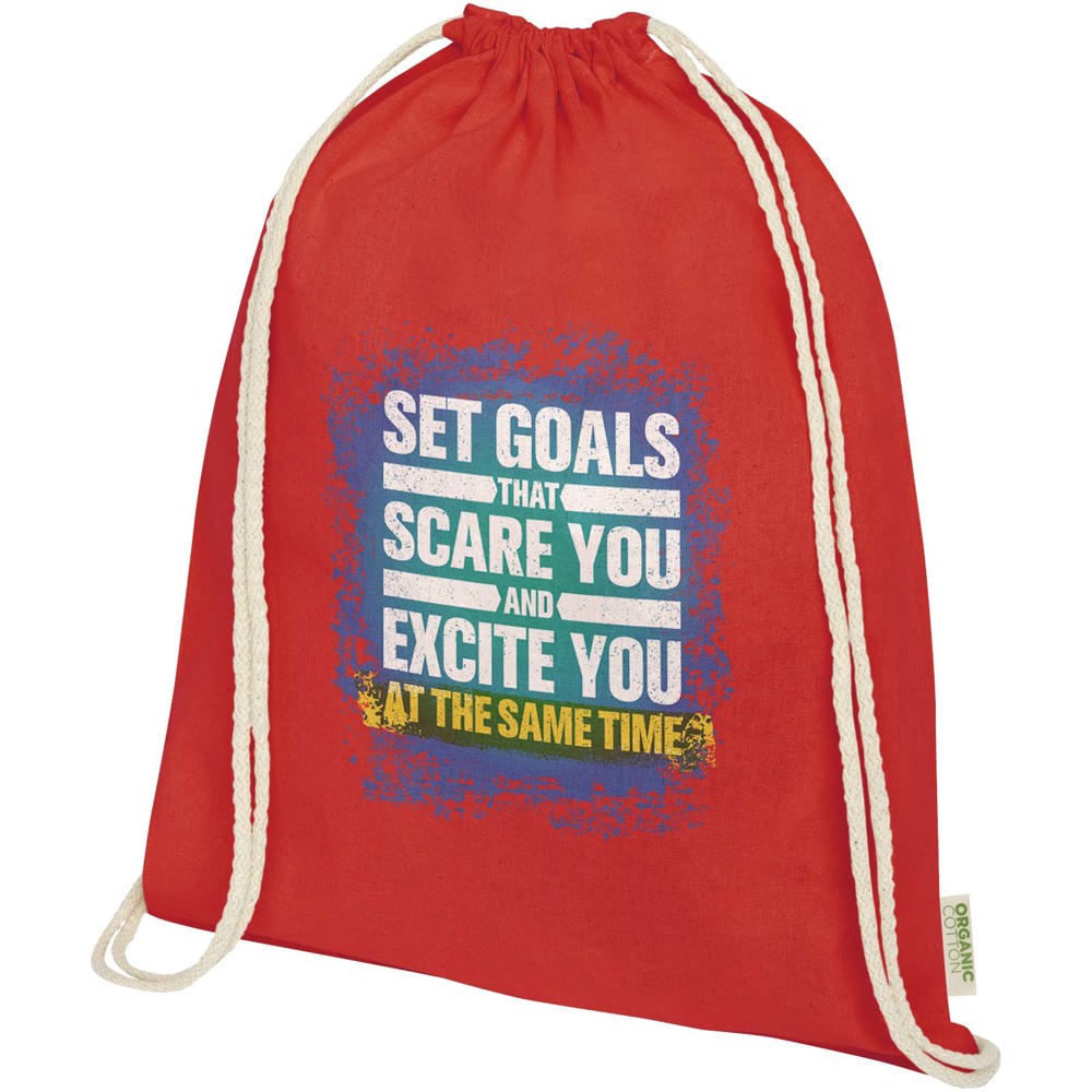 Odisha 140 g/m² OCS biologisch katoenen trekkoordtas 5L