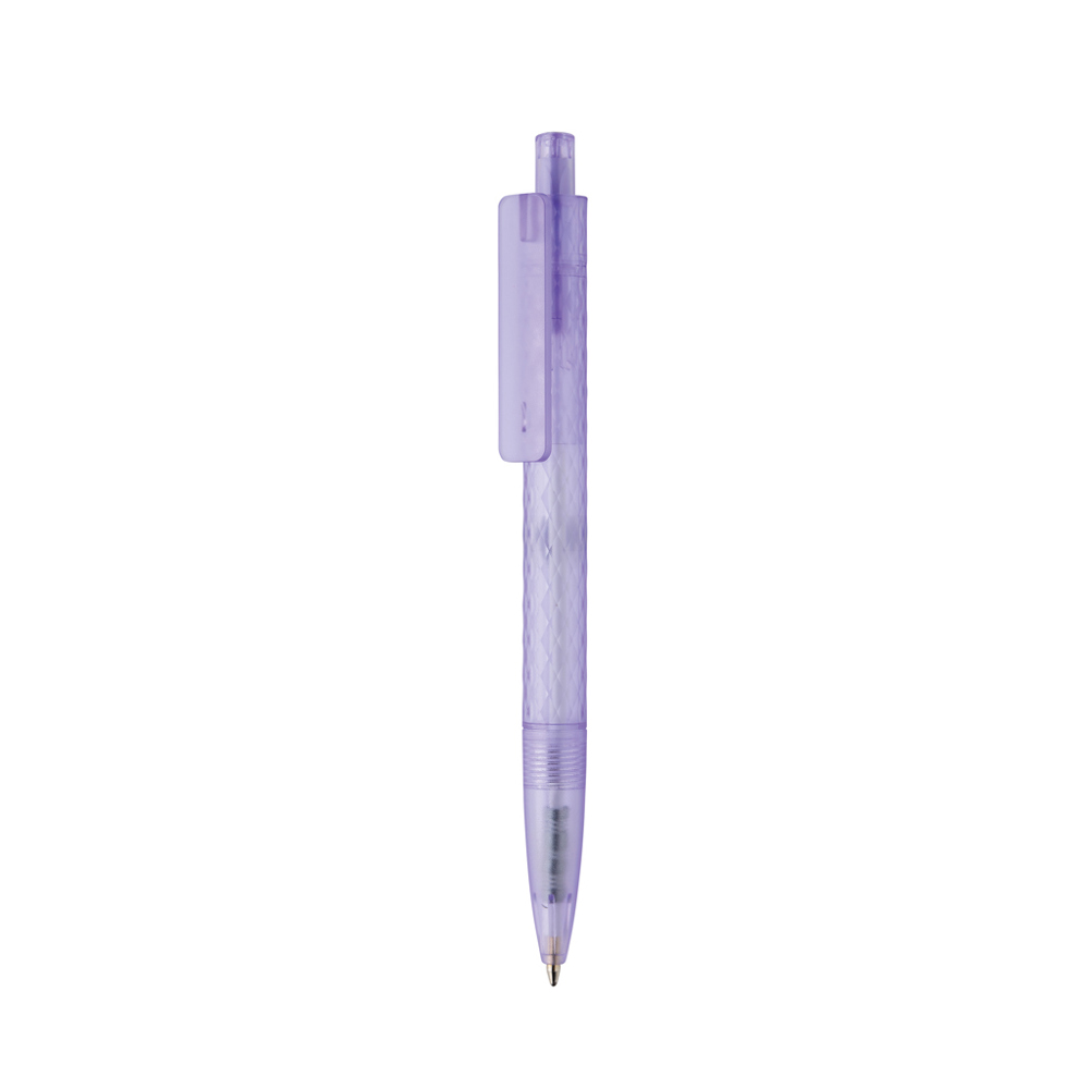X3 GRS gerecycled PC plastic pen frosted - paars (± PMS 270)