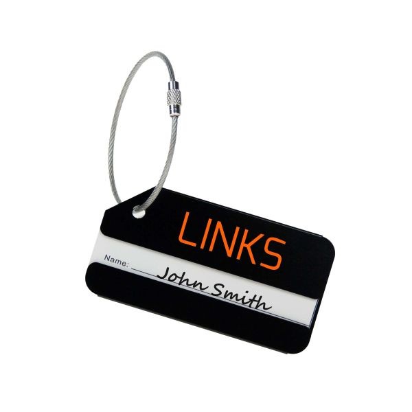 Luggage Tag Aluminium- Zwart