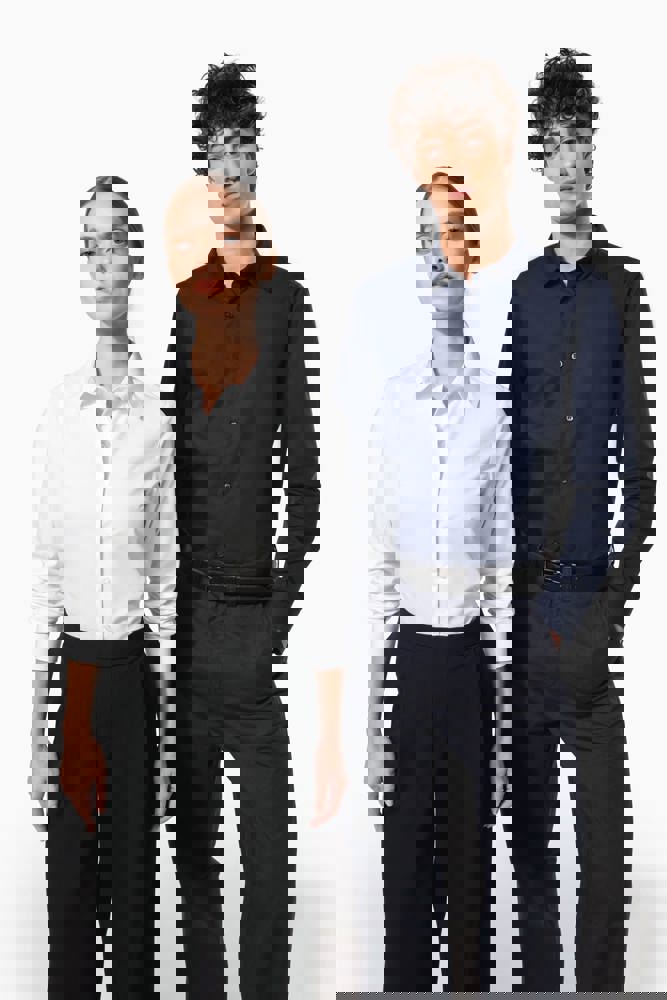 K513C - Herenoverhemd in popeline met lange mouwen