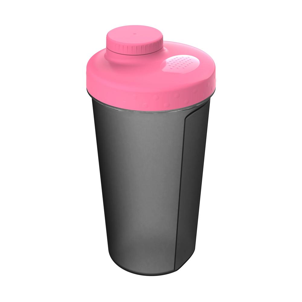 Shaker "Energie", 0,60 l - transparant-grijs/roze