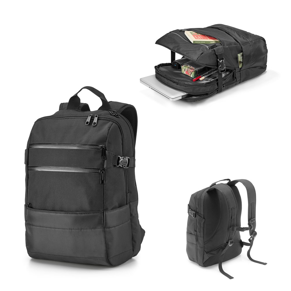 ZIPPERS BPACK. Laptop rugzak 15.6'' in 300D polyester en 840D jacquard