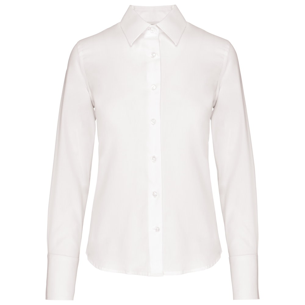 - Dames non-iron blouse lange mouwen - White