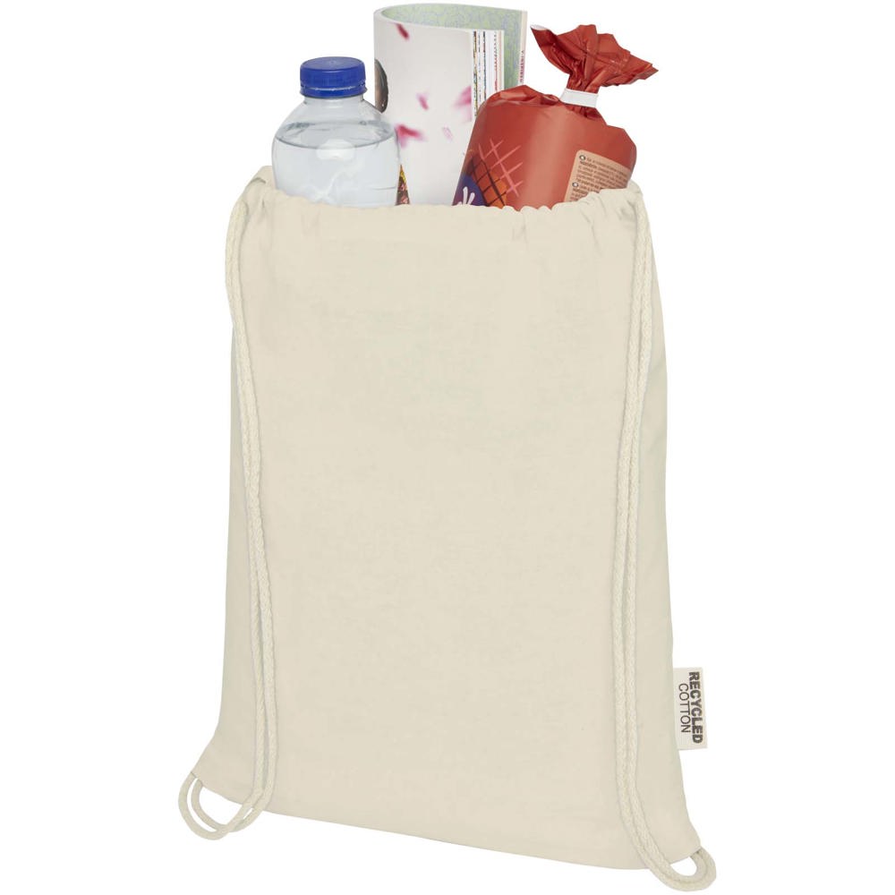 Oregon tas met trekkoord van 140 g/m² GRS gerecycled katoen