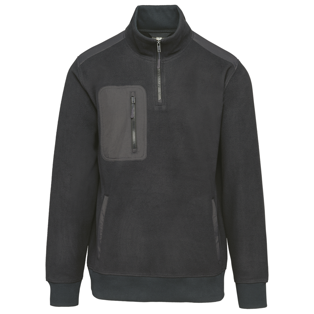 WK905 - Ecologishe fleece met ritskraag unisex - Dark Grey