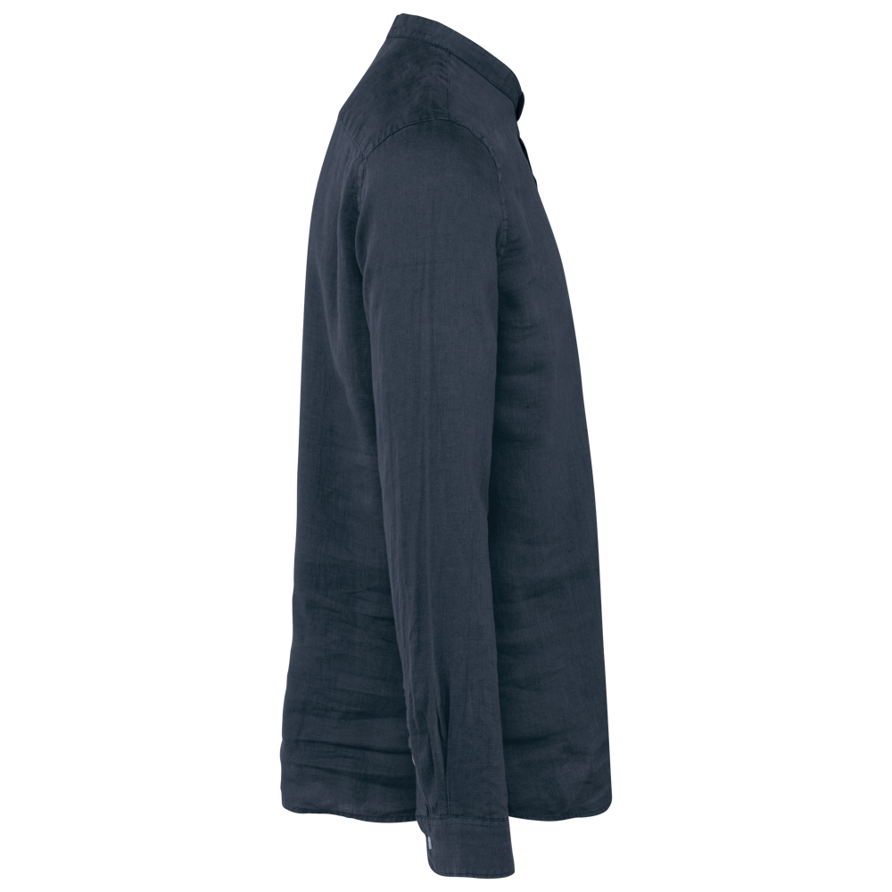 SP507 - Verwassen linen herenoverhemd met maokraag